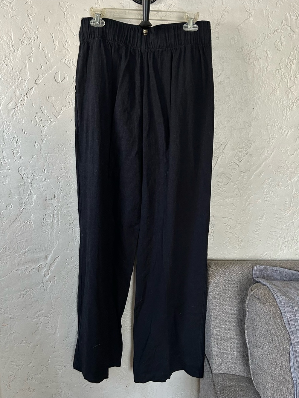 Abercrombie & Fitch Linen Blend Wide Leg Pants in Long - Picture 5 of 6